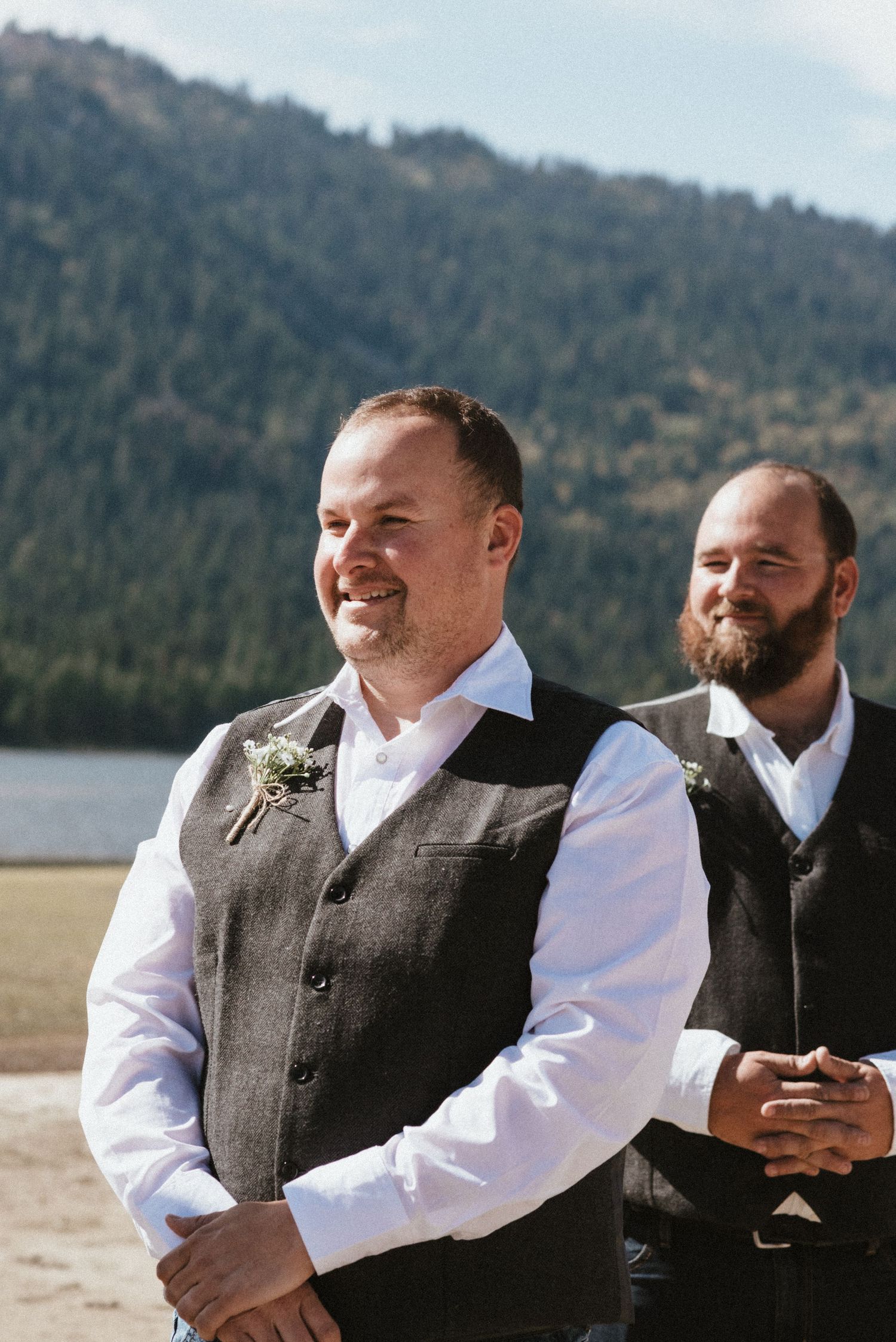 wedding lake cascade inspo