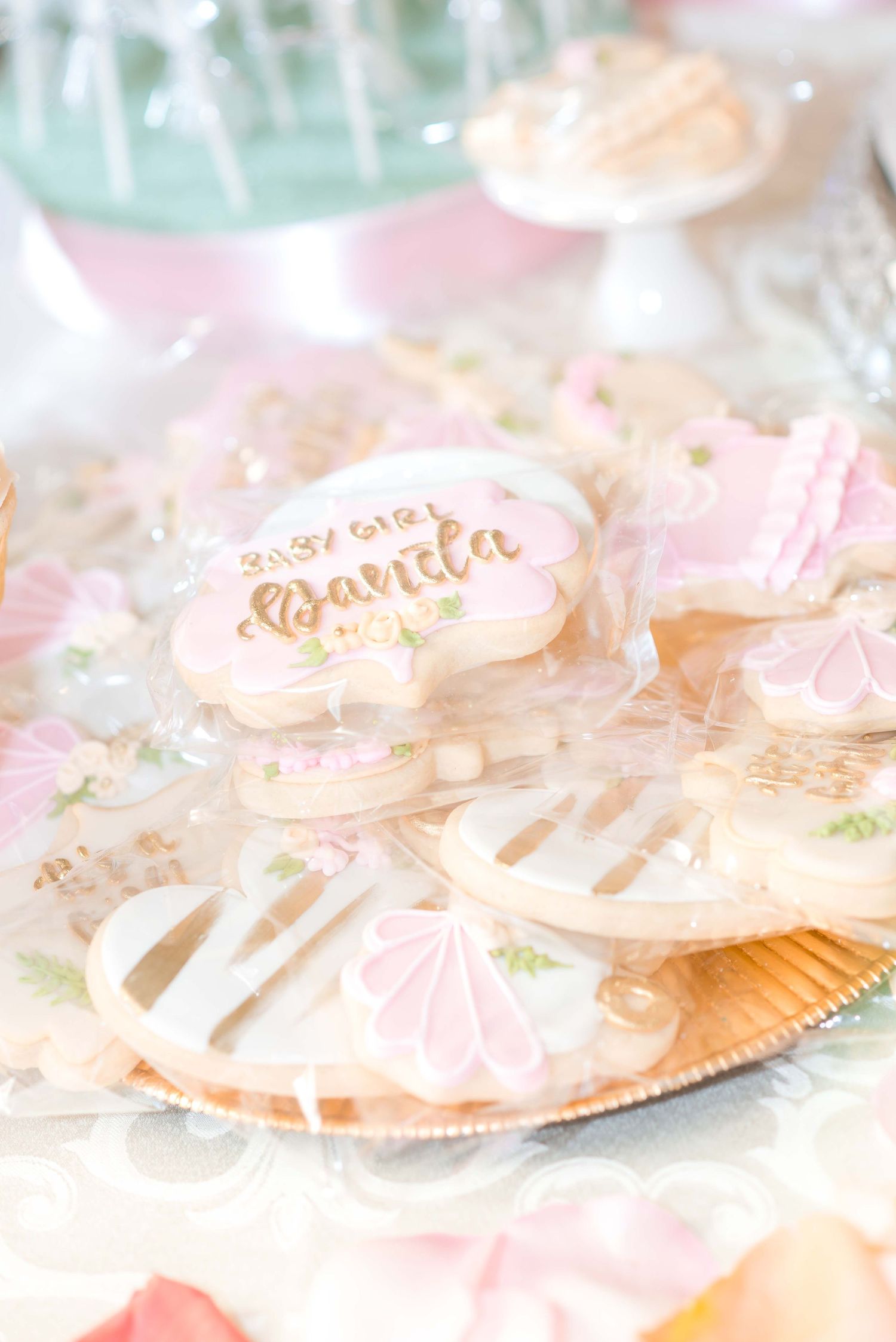 baby girl sugar cookies for a baby shower inspiration in houston