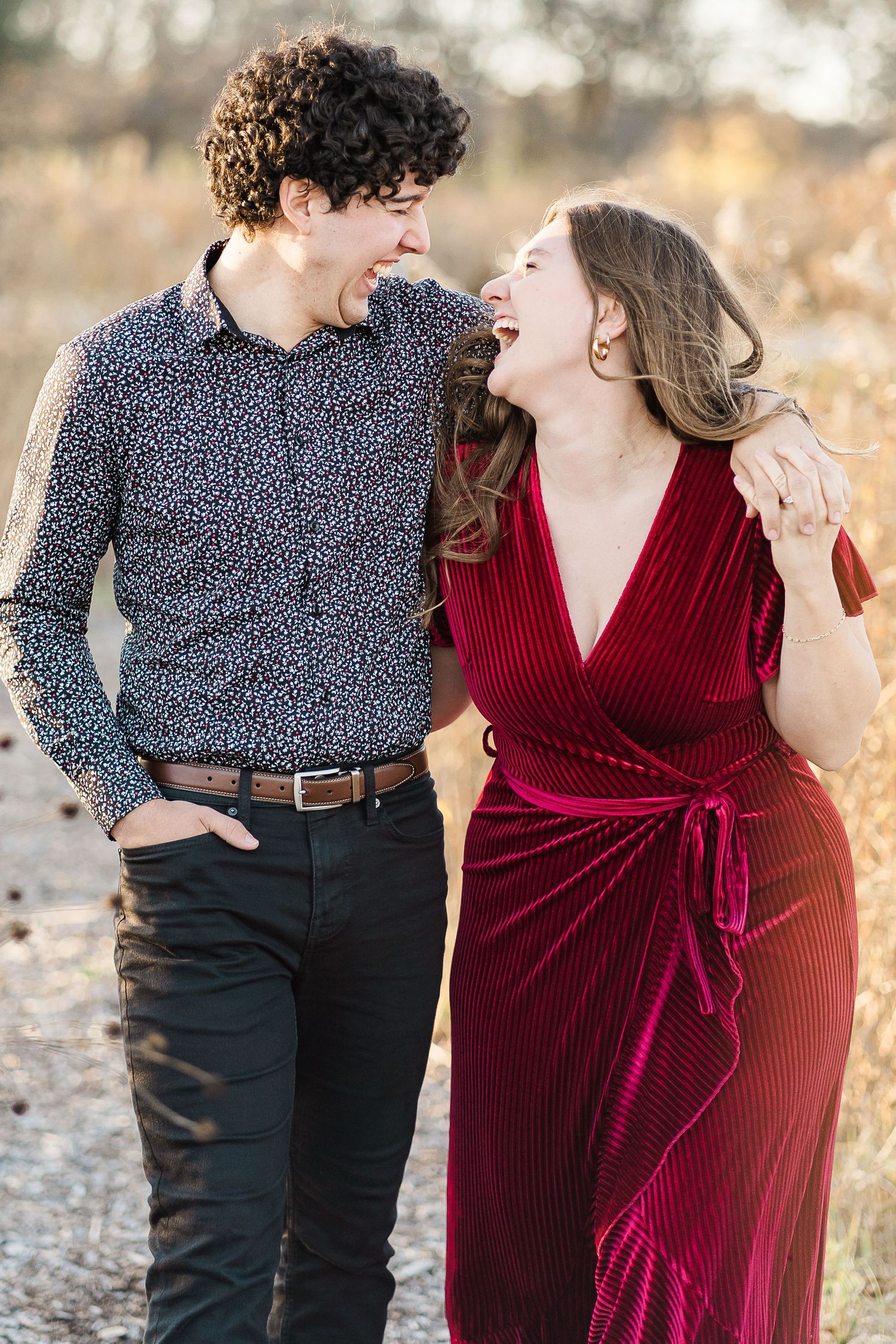 Engagement Session in Racine Wisconsin for young engaged couple married in Lannon Wisconsin. Milwaukee Photographer.
