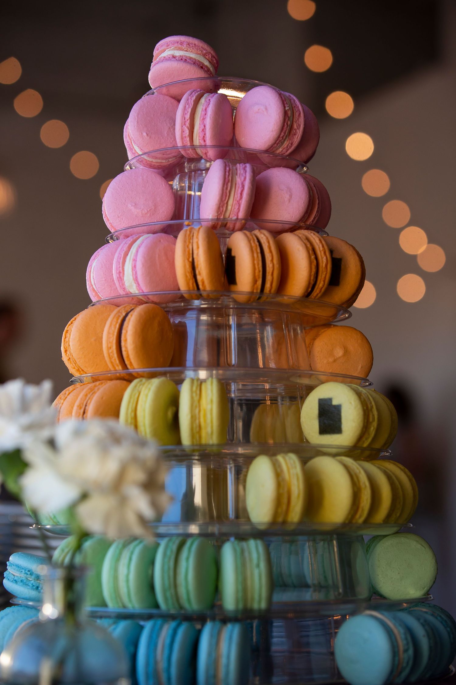 Macaroon display at event at Fifth Floor in Ogden Utah