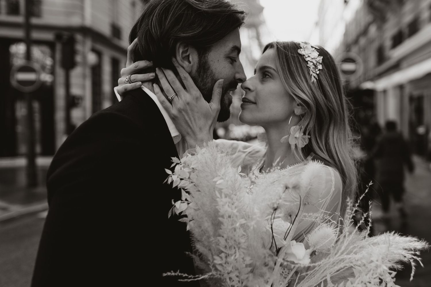 Close up portrait of couple