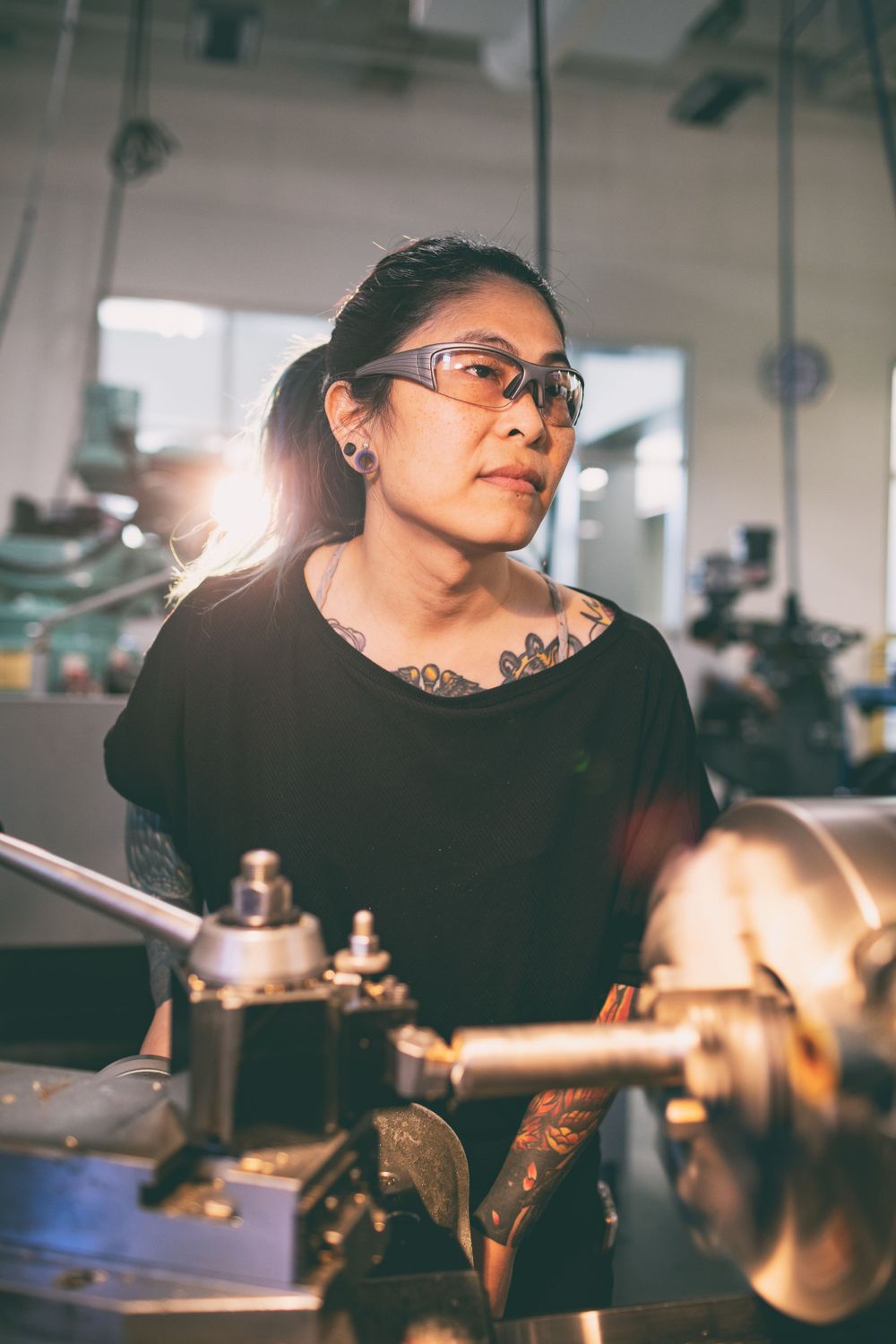 Woman in Machining Shop