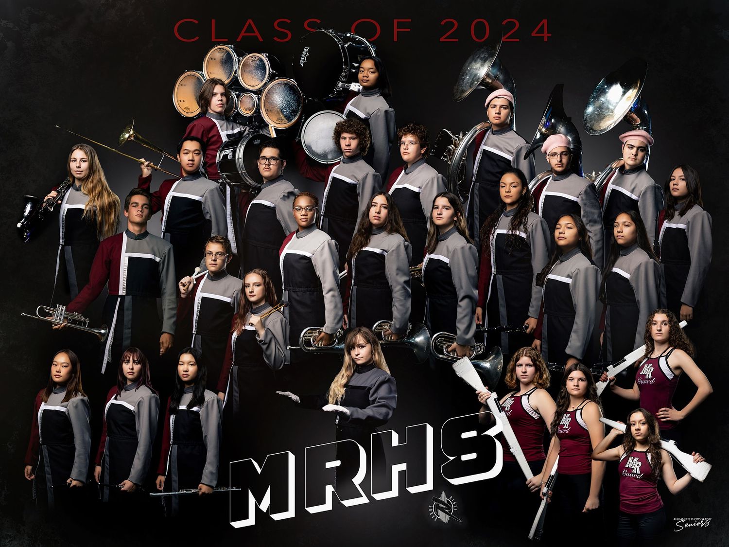 phoenix Marching Band Pictures Anjeanette Photography senior ABODA AZMBA WGAZ High School banners AZ