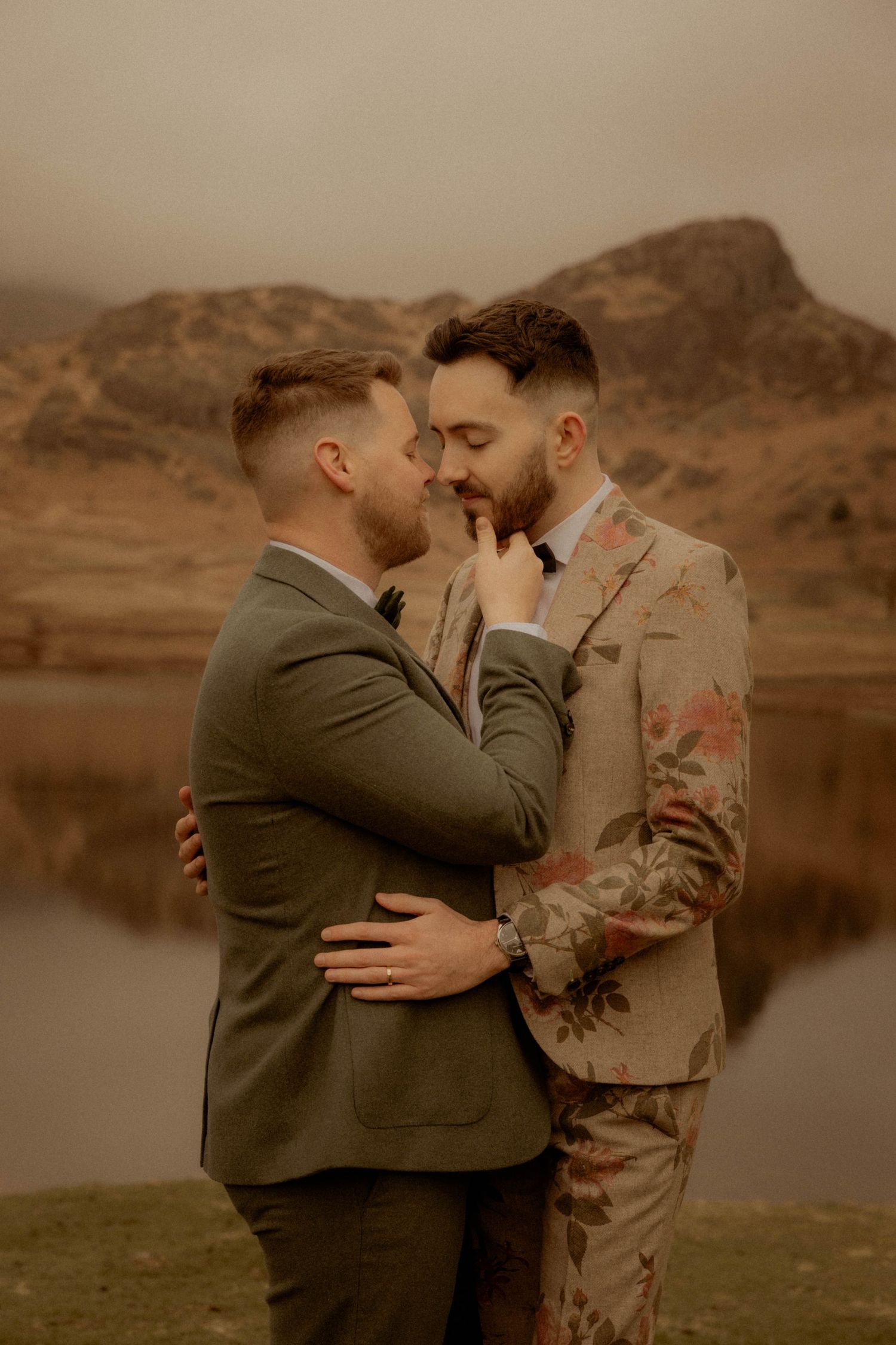 two men newly married elopement photography