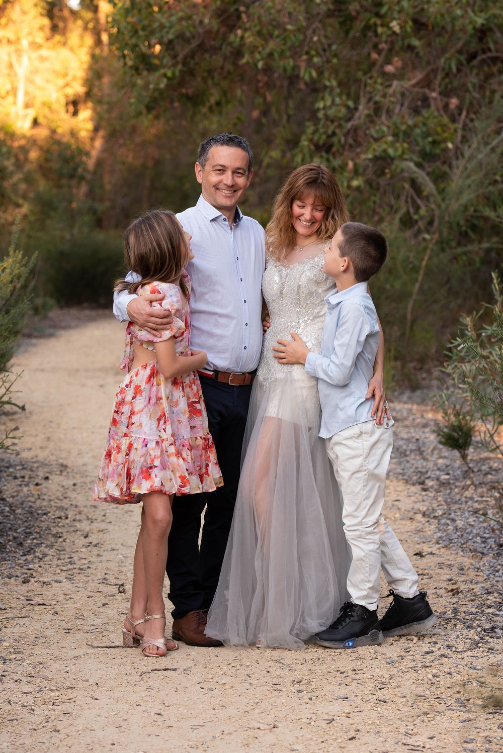 Portrait of young family in a bush setting - Kelly Chapman Photographer Perth