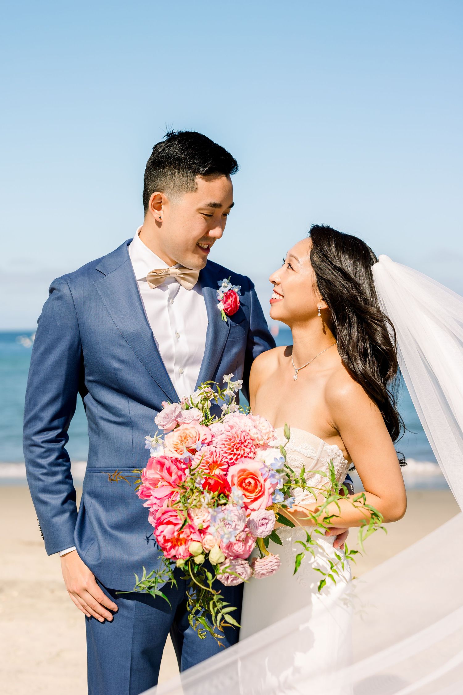 San Juan Bautista Wedding Photographer. Bride and Groom with baby poses.