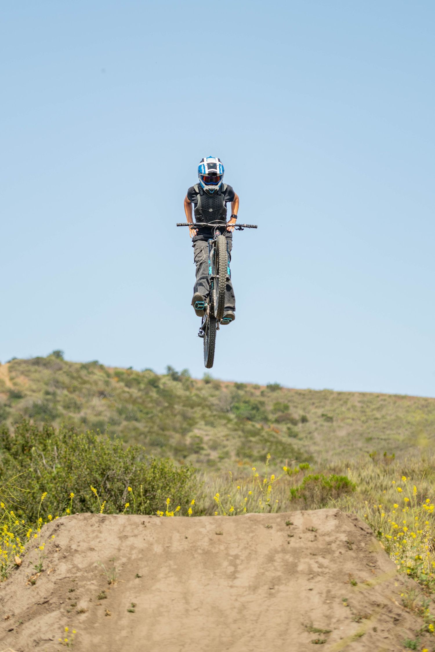 Action shot of a rider from OC Bike Works