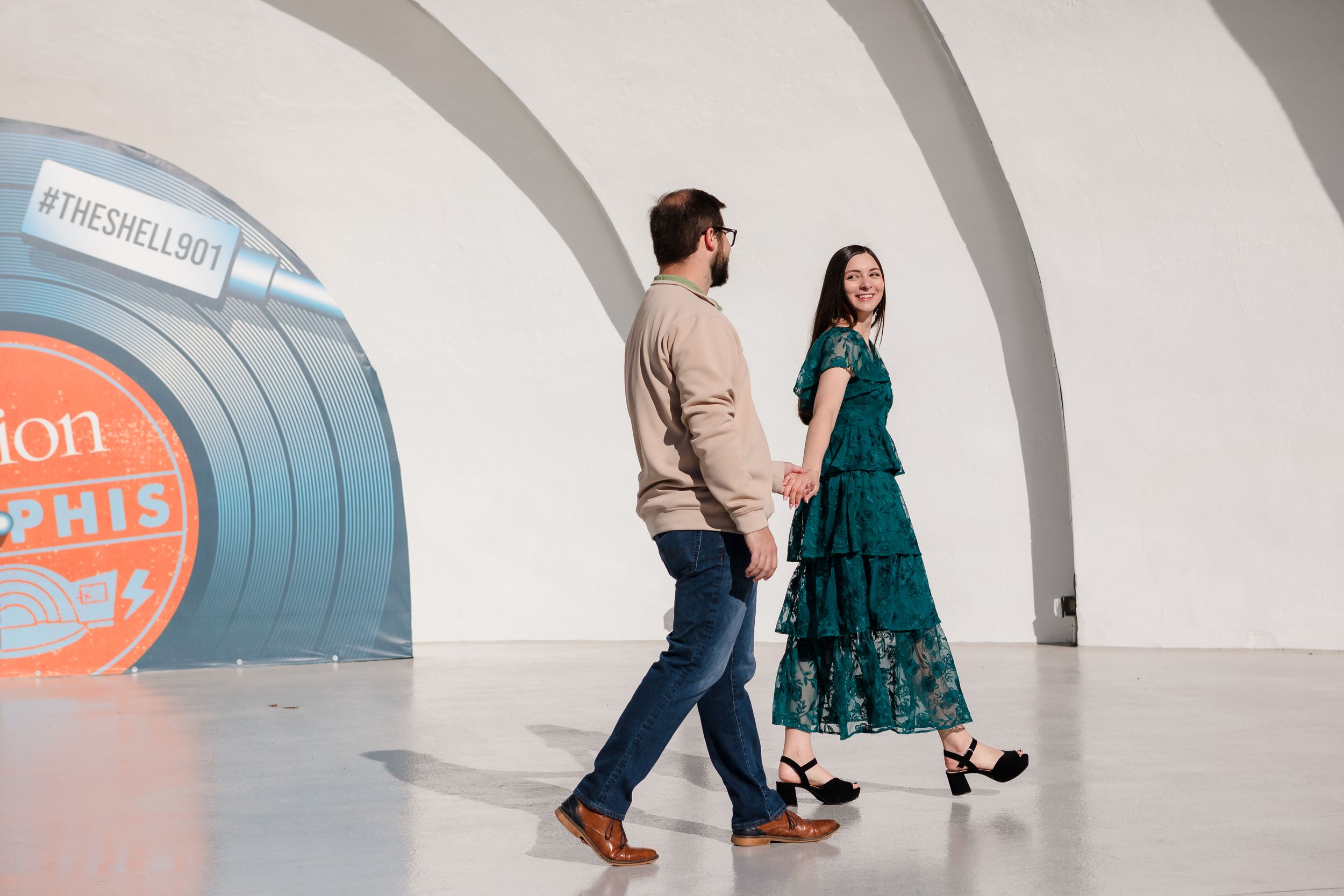 Engagement Session at the Levett Shell, Memphis, TN