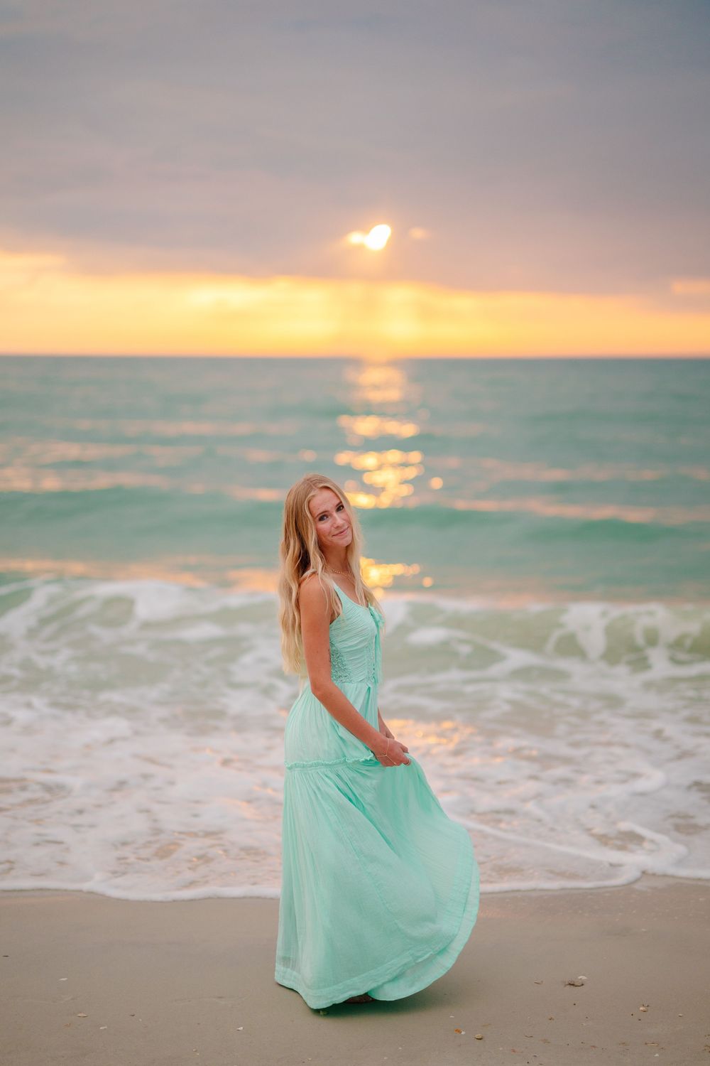 Naples, FL senior photos sunset beach