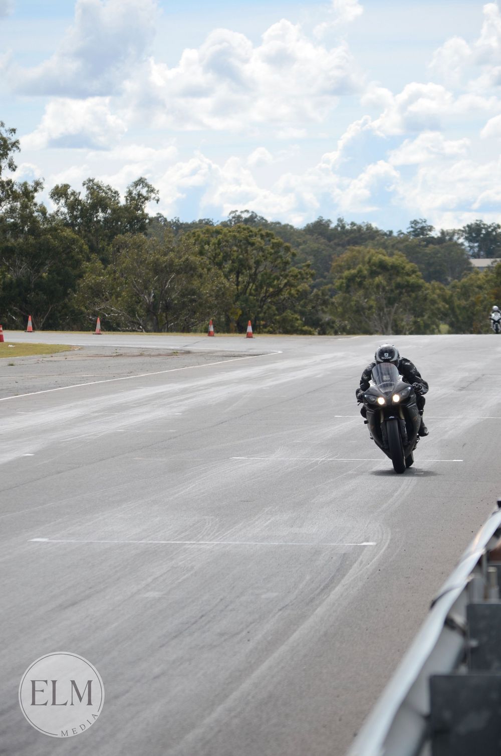 Sports bike on a track