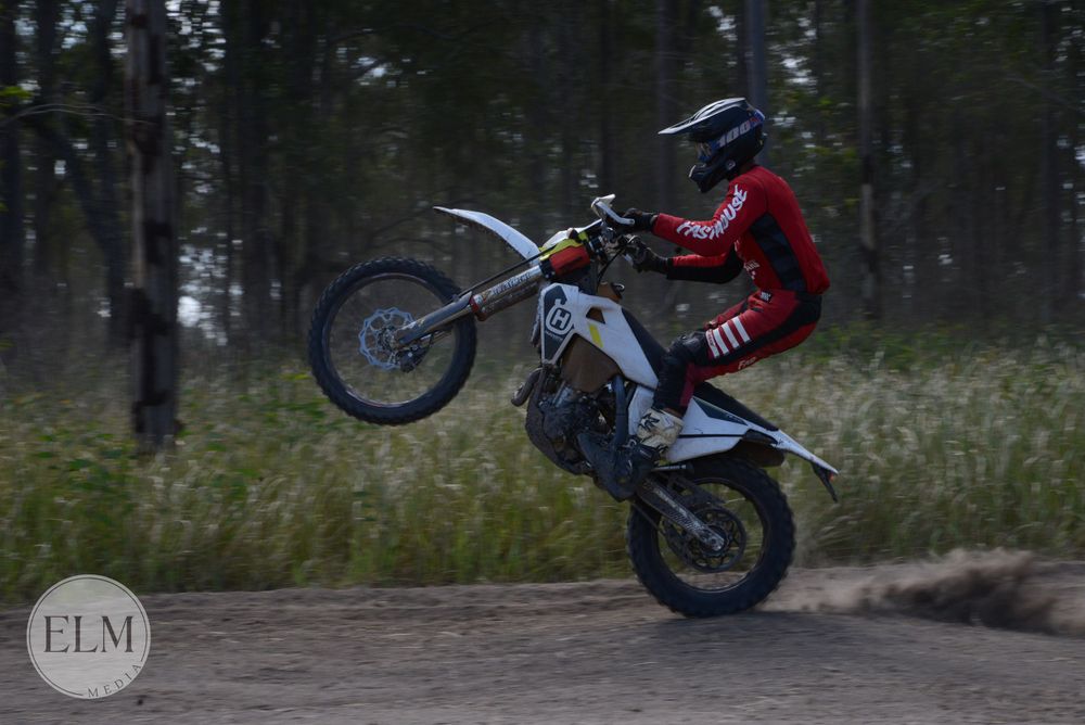 Motorbike doing a wheelie