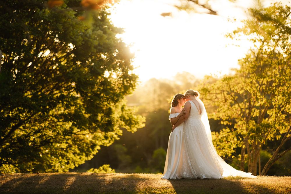 two brides at wedding