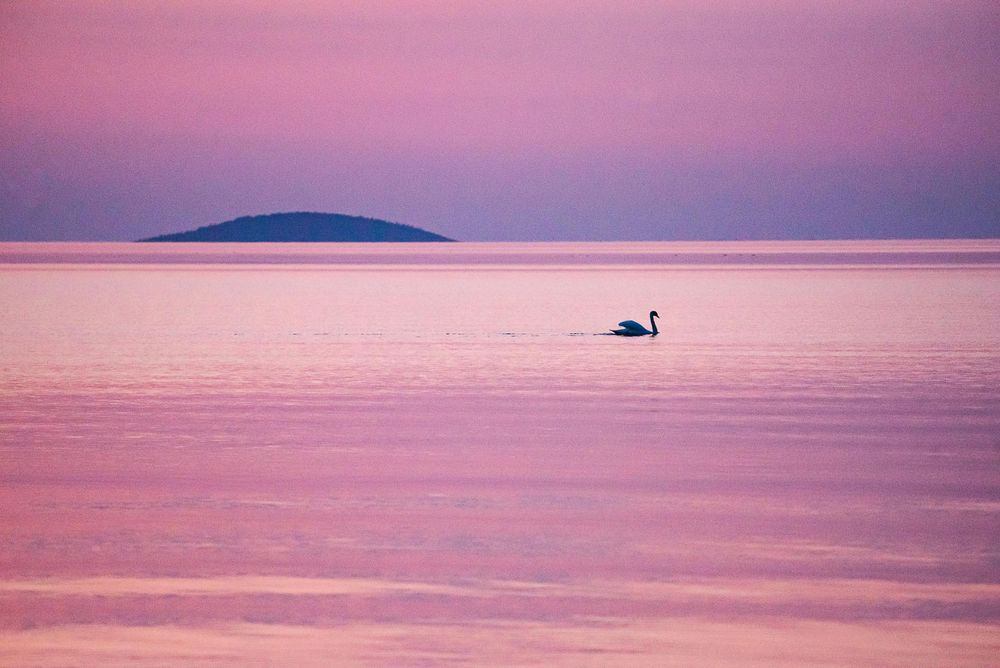 Solnedgång på Öland mot Blåkulla.