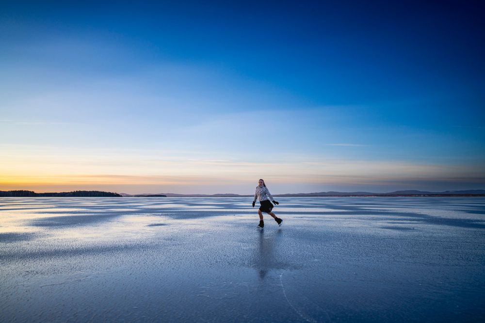 Skridskoåkning på Orsasjön