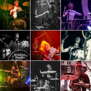 Live music photography with various drummers