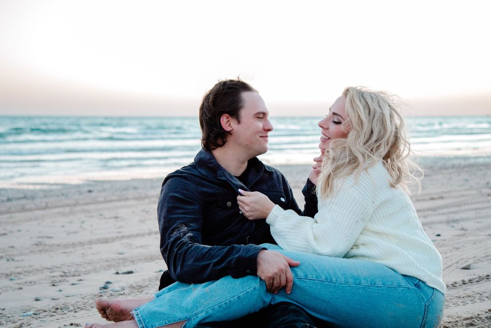 Buffalo Engagement Session at Sunset Beach in Angola, N.Y.