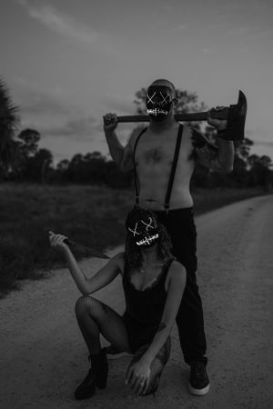 Spooky session purge photoshoot