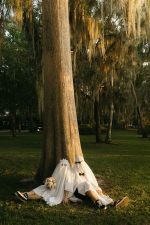 couples ghost sheet session
