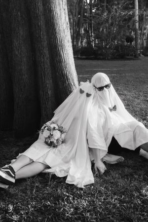 ghosty sheet photoshoot couple