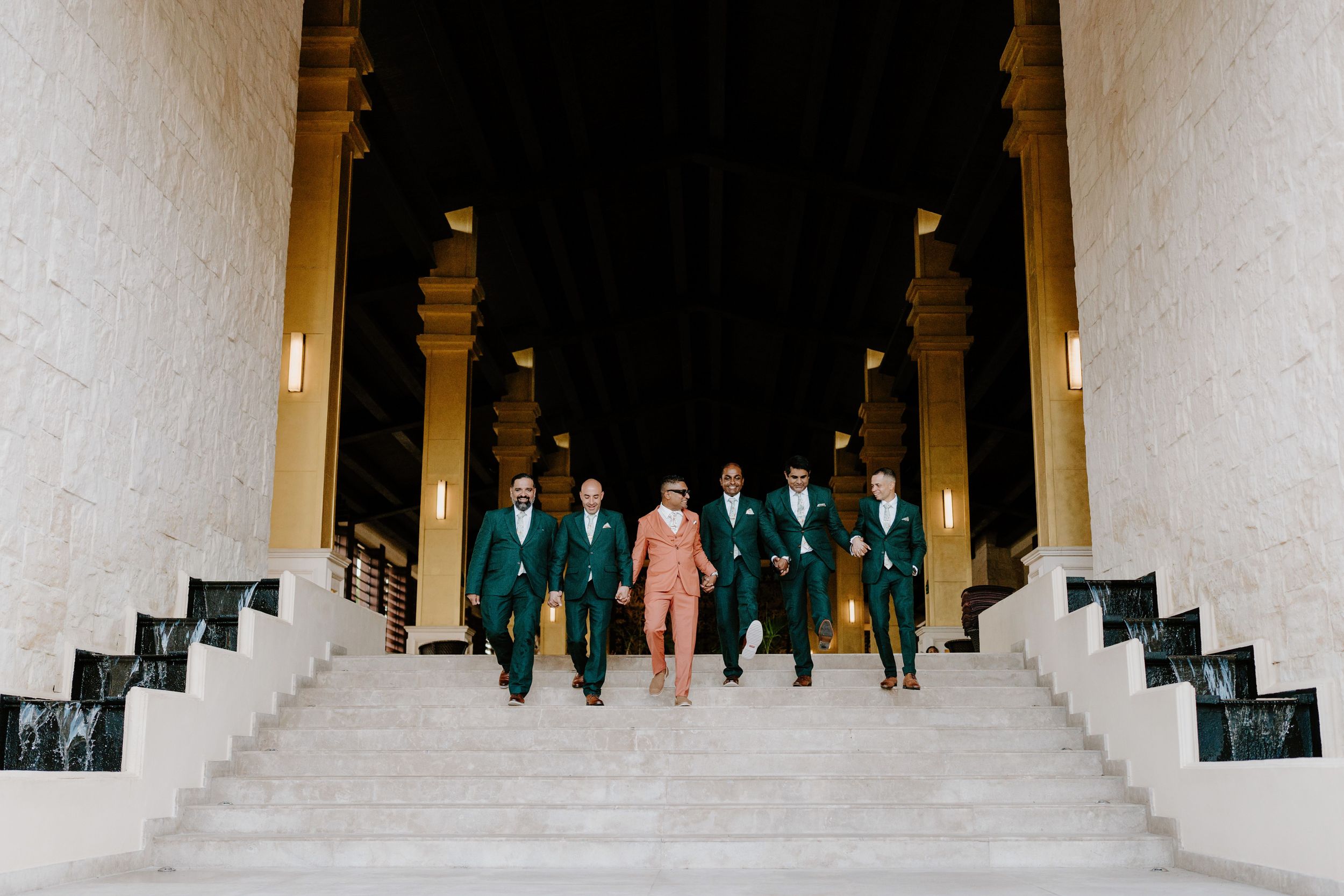 Groomsmen in Dreams Riviera Cancun