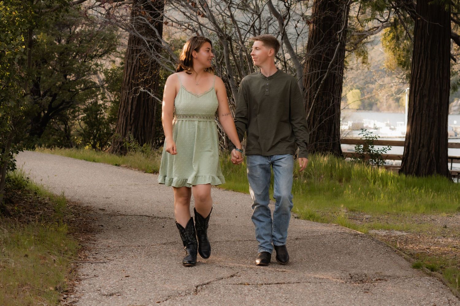 a couple holding hands