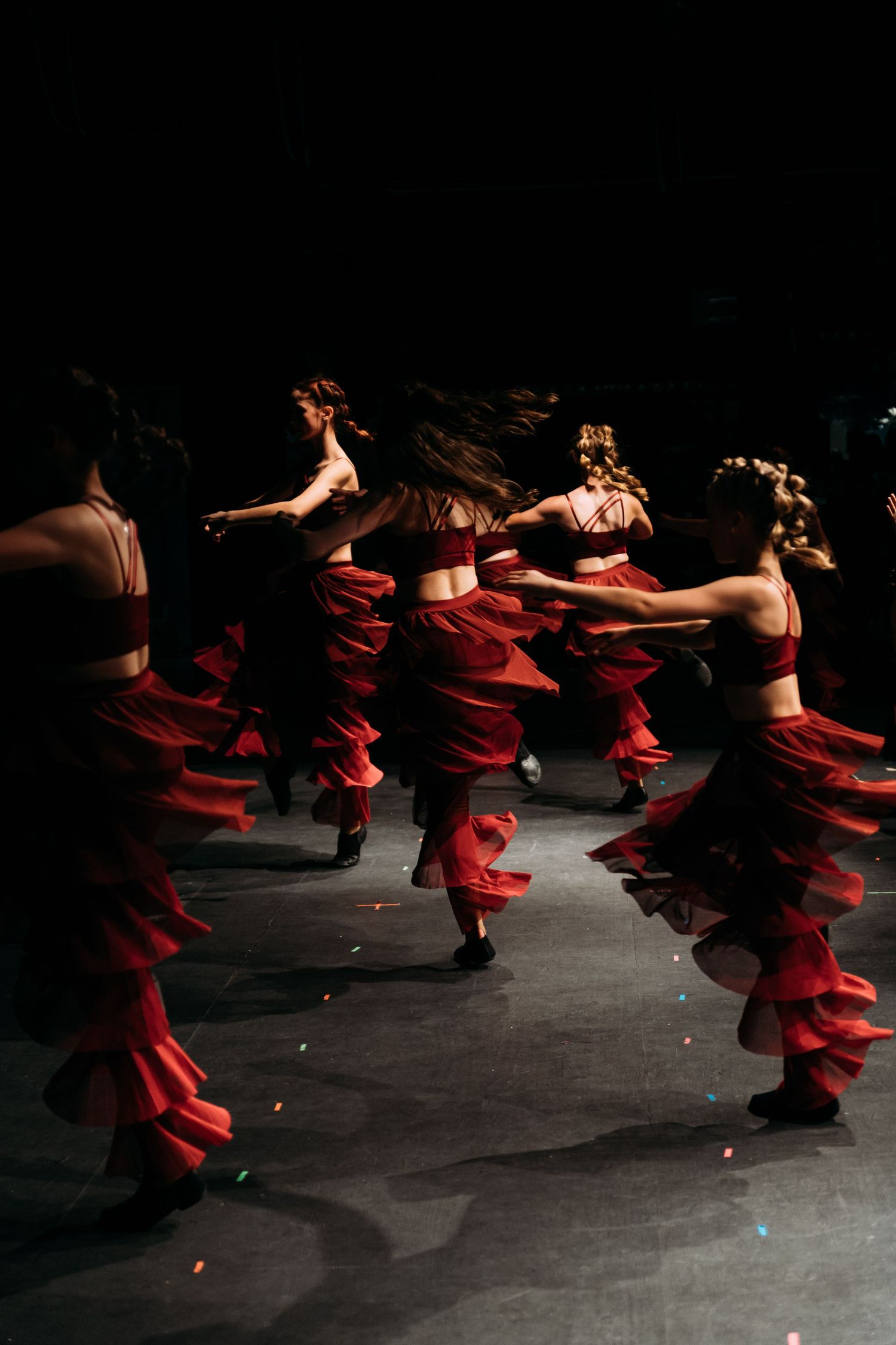 Dancers at Recital spinning Waynesville High School Mo.