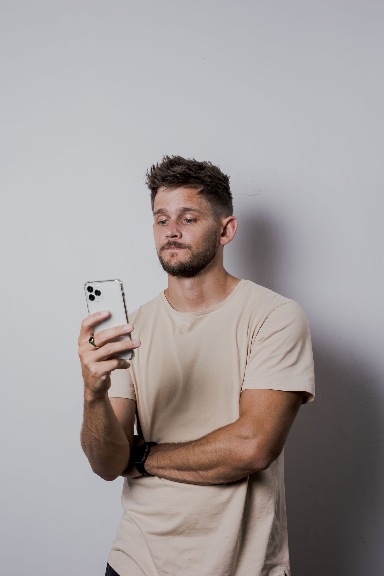 Rozier checking his phone