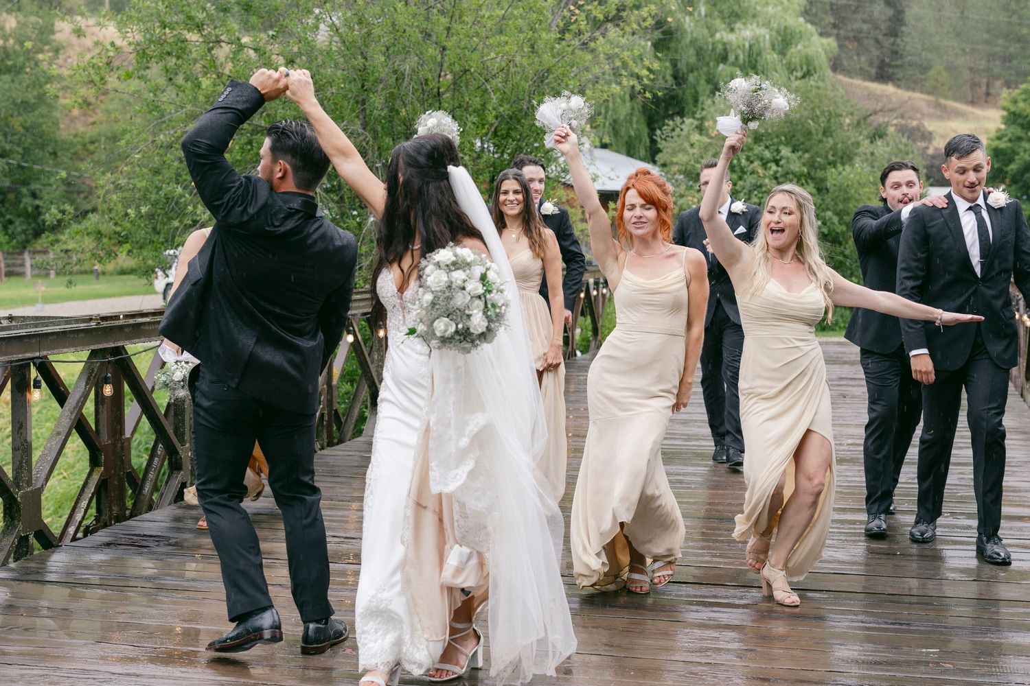 Couple’s adventure wedding portraits on a scenic Okanagan hiking trail