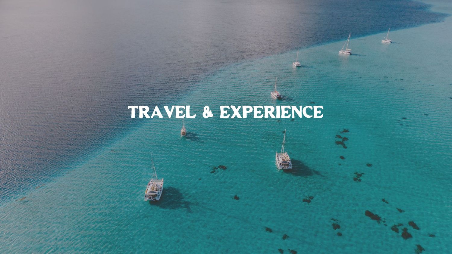 Travel and experience portfolio, including luxury resorts, catamarans, dive resorts and diving excursions, dogsledding