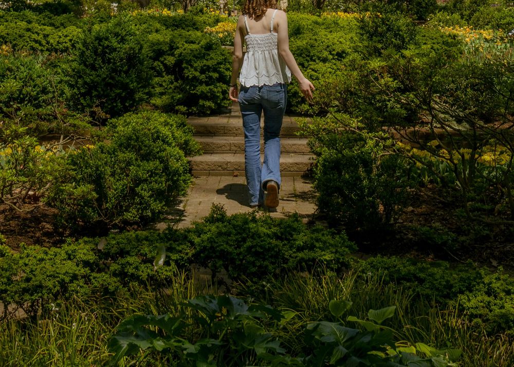 Walking through the gardens