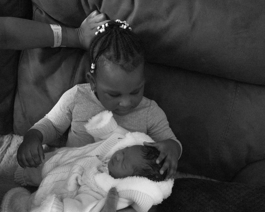 19 hours old newborn meeting older sibling at home for the first time in edinburgh