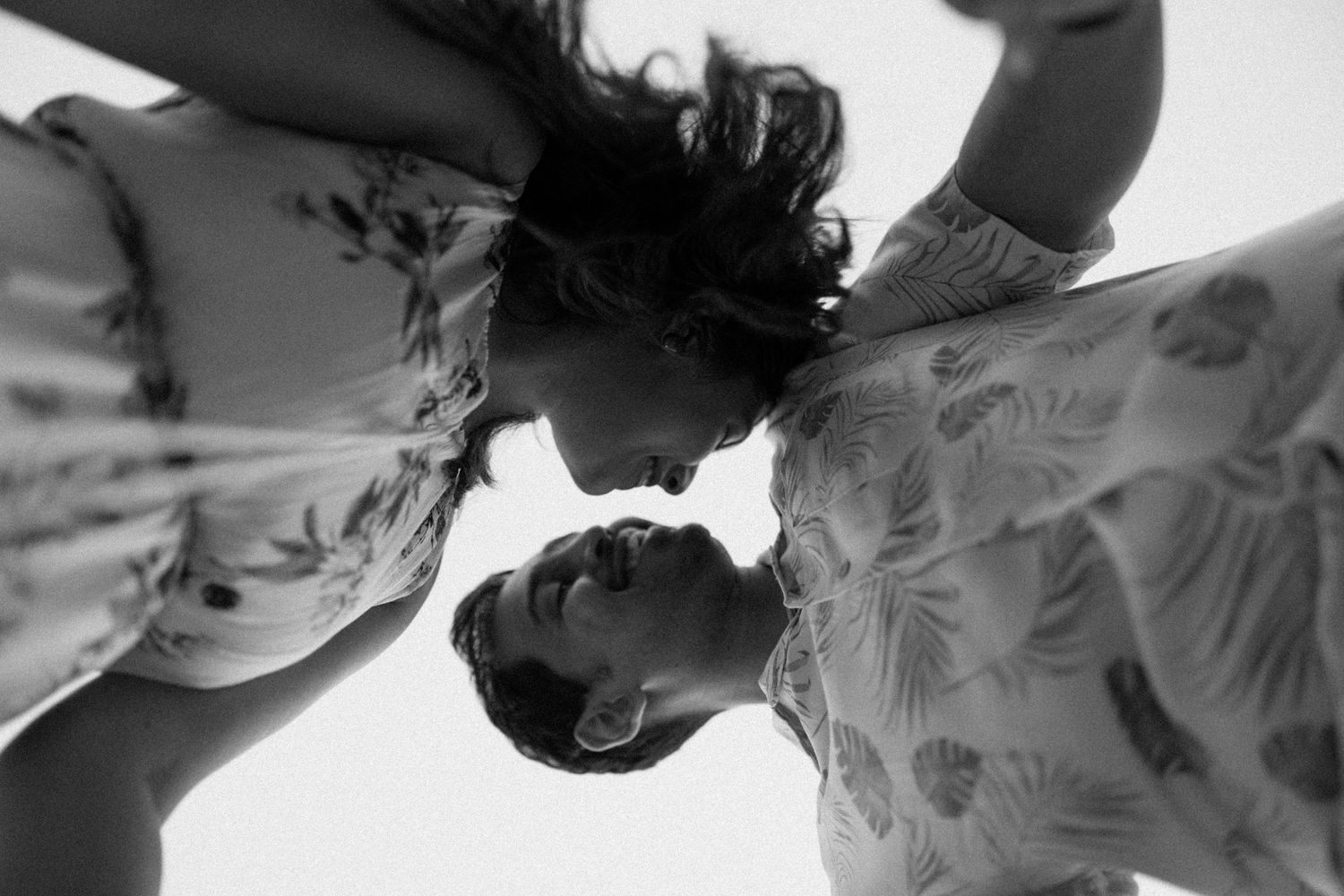 Artistic black and white sequence showing intimate couple moments.