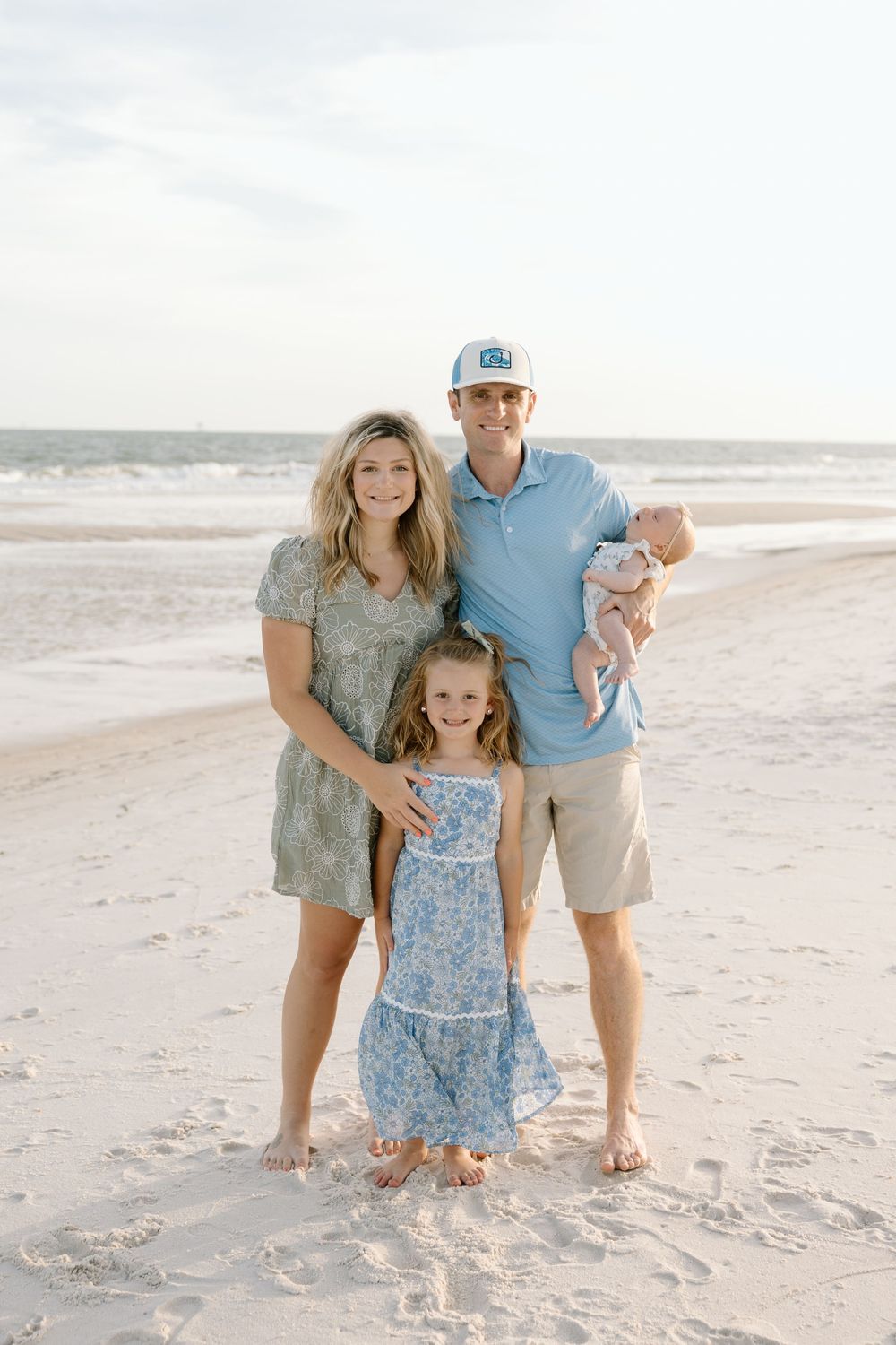 Family portrait at the beach in Gulf Shores and Orange beach Alabama.
