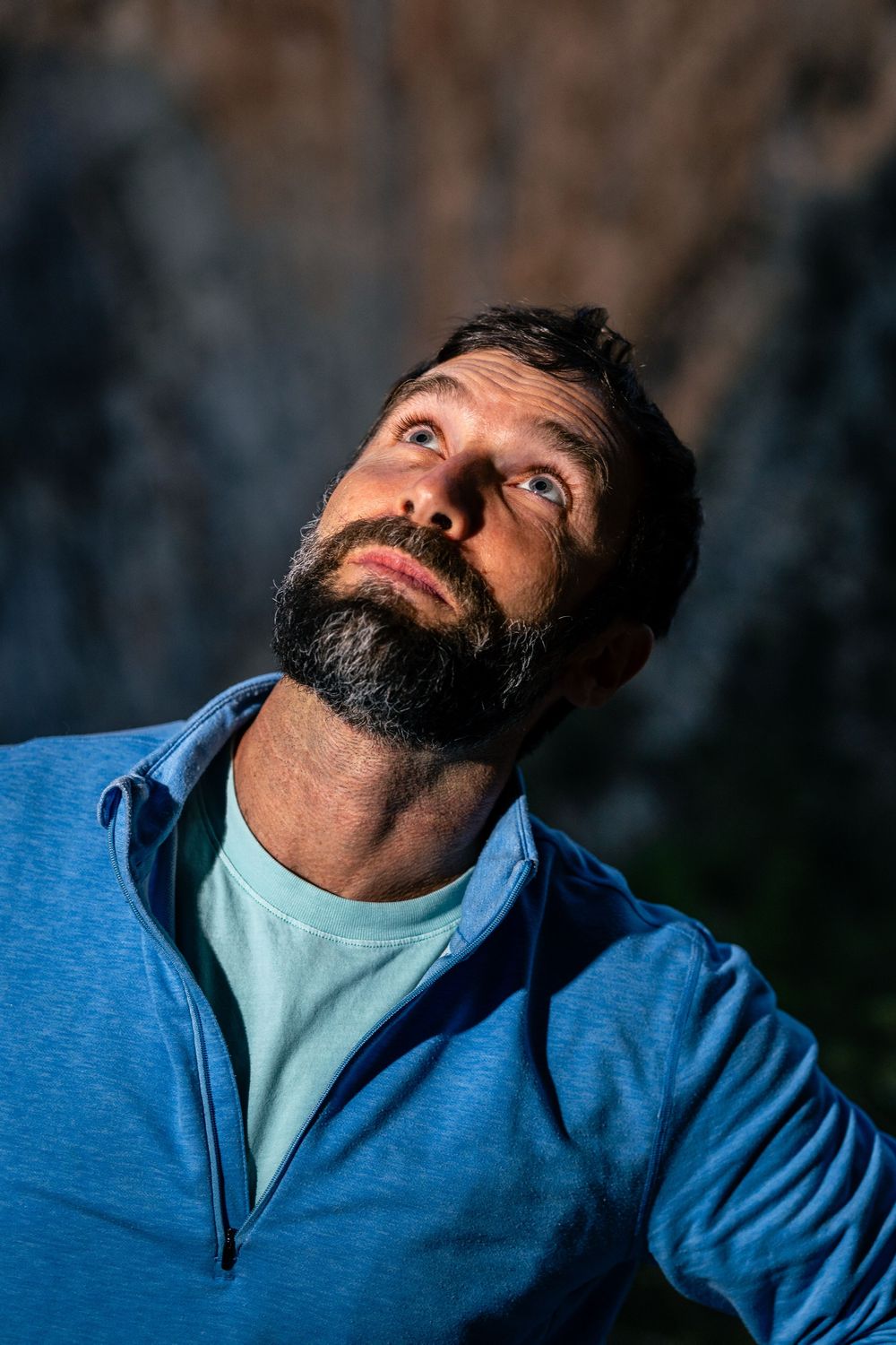Chris Sharma poses for a portrait in Spain. Photo: Jan Virt
