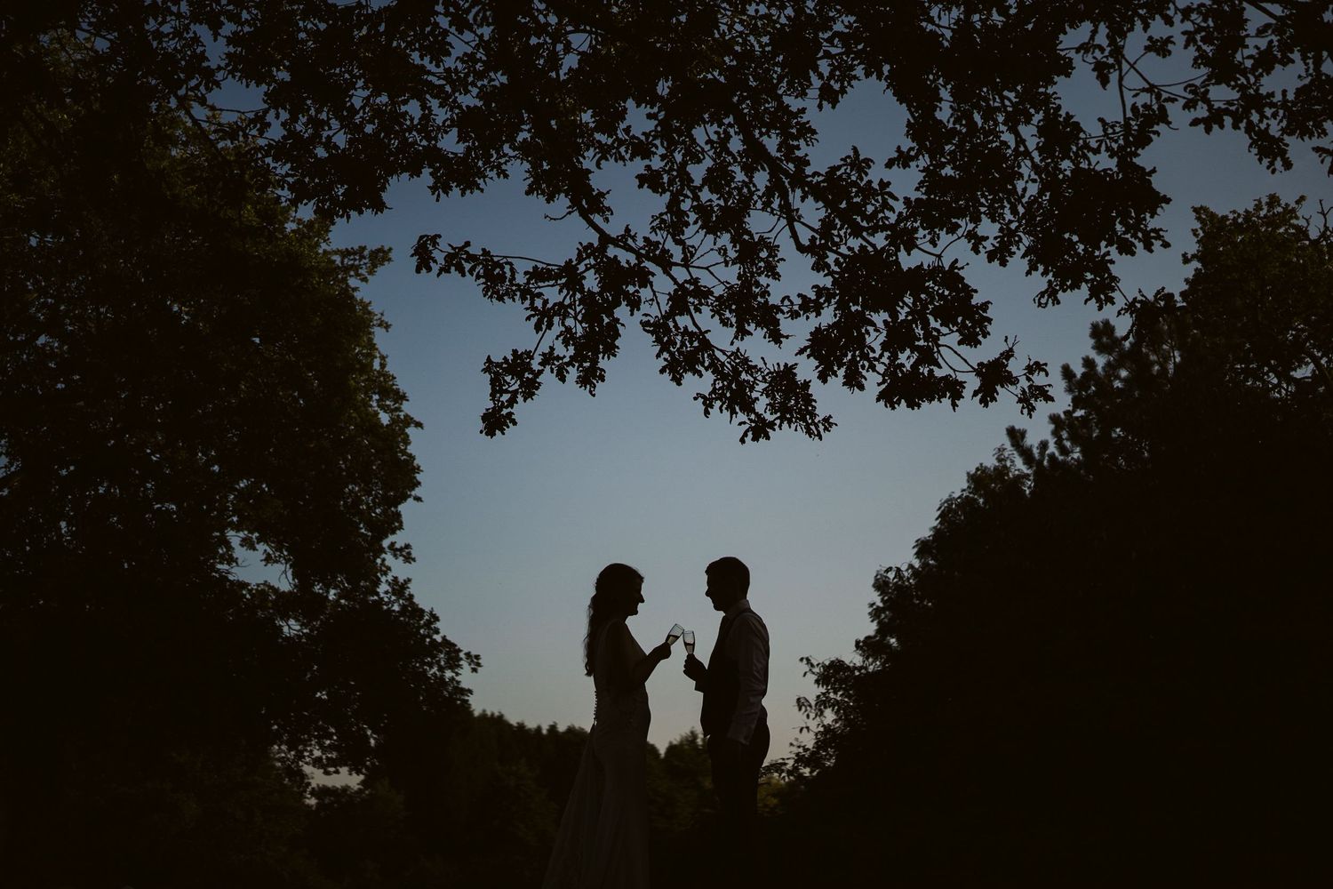 Bride and groom portrait at a beautiful wedding venue, captured by Surrey wedding photographer Will Stedman