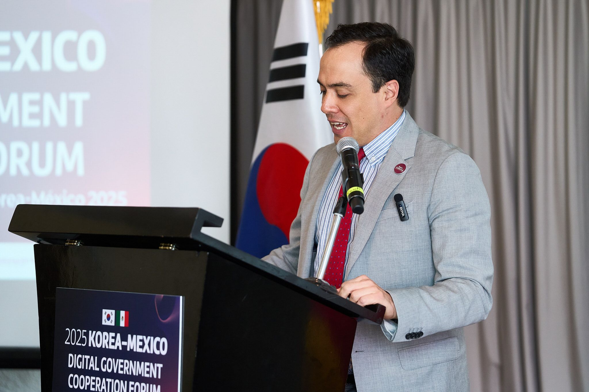 Representantes del Gobierno Mexicanao durante ela conferencia Korea-Mexico Digital Government Cooperation Forum