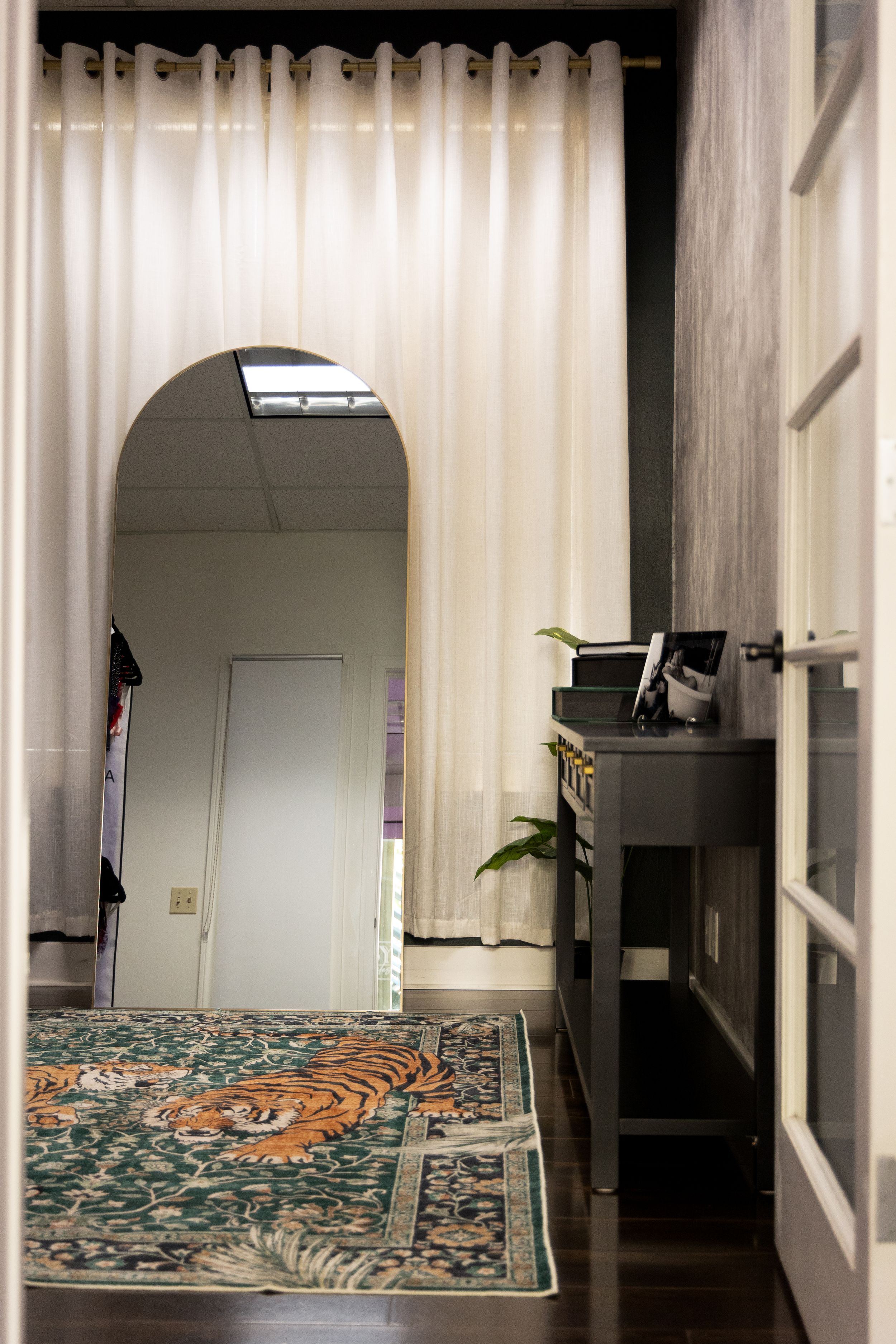 Client closet filled with lingerie and wardrobe options for boudoir sessions