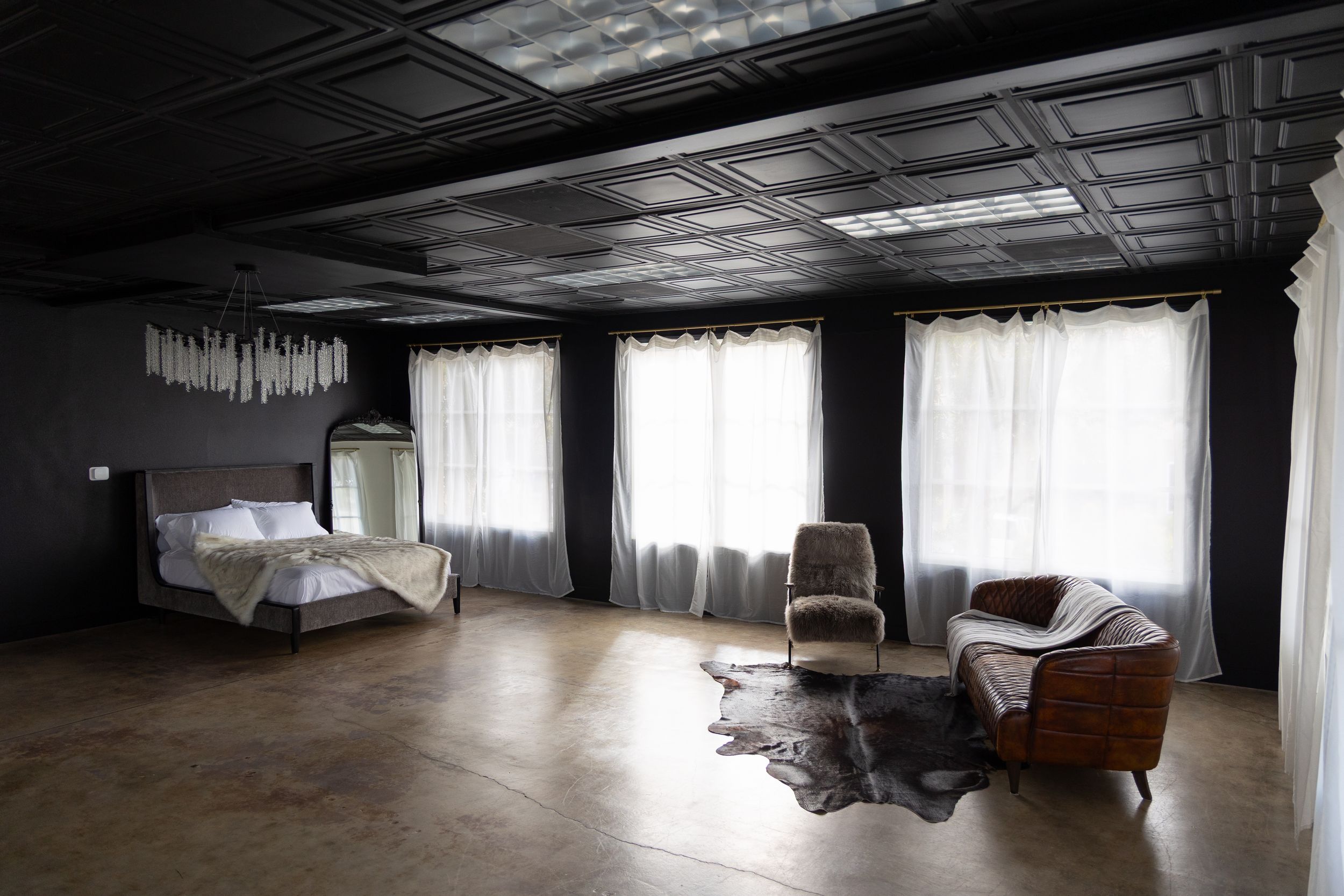 Natural light filling a private luxury boudoir photography studio