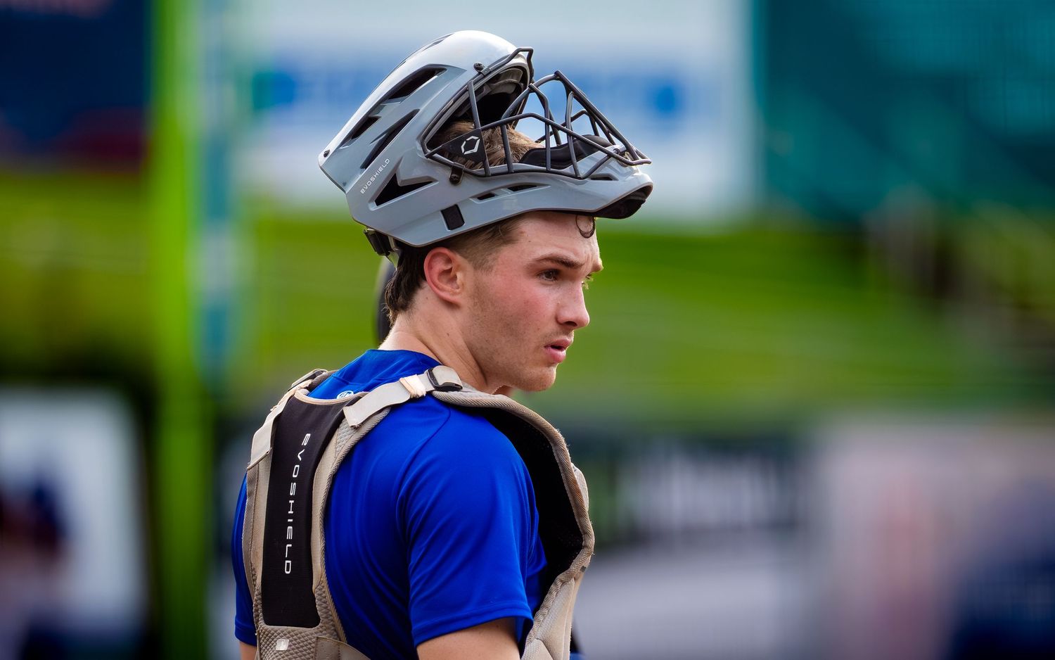 Lower Dauphin catcher at PIAA Class 5A District Baseball Championship, by Deanna Fox, SportsFox Photography, Hershey PA
