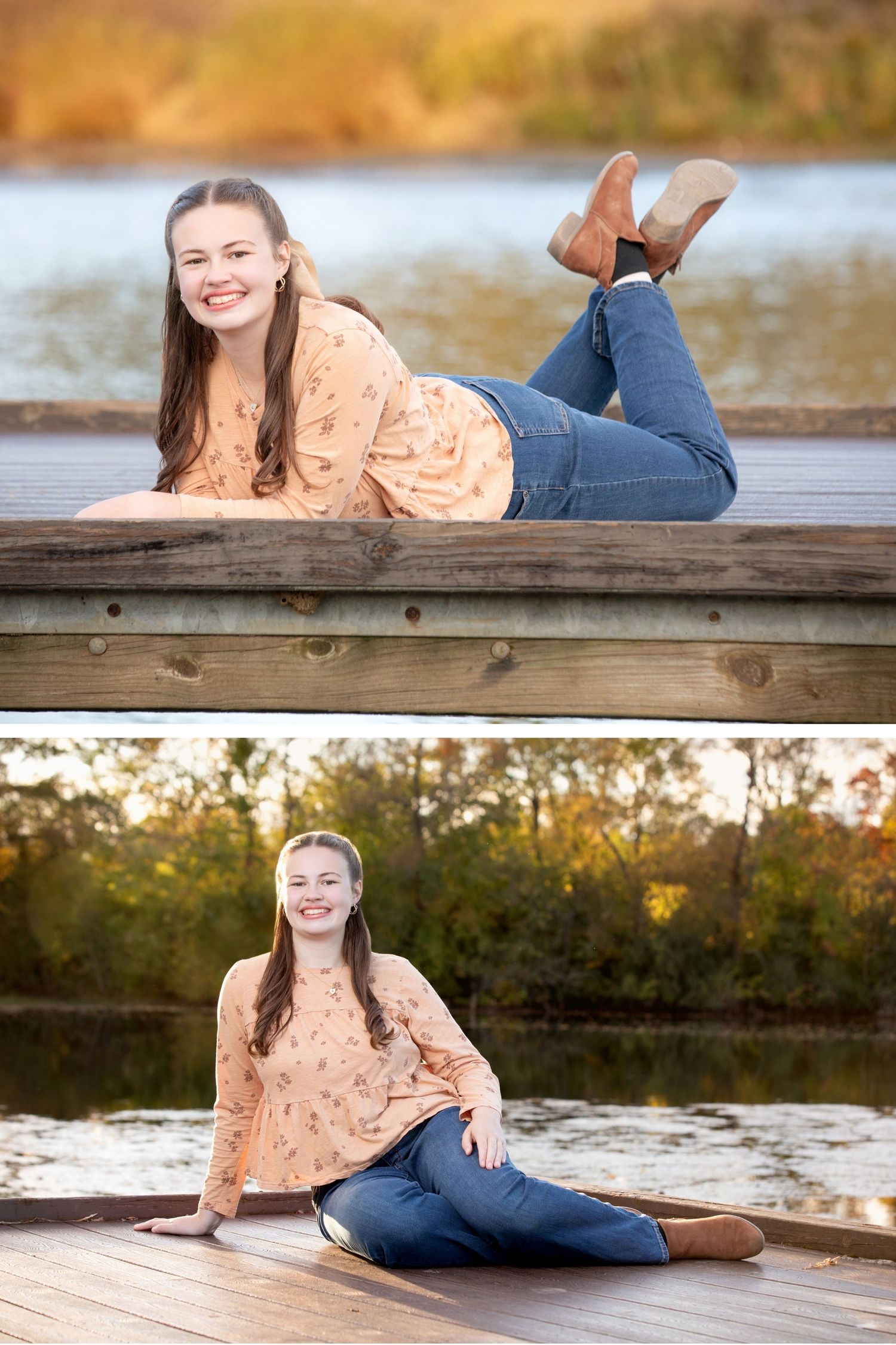 Senior pictures at Slate Run Metro Park in Columbus Ohio featuring an Olentangy Berlin senior with rustic natural backdrops.