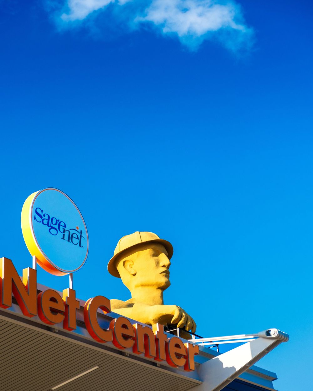The Golden Driller Statue off Route 66 in Tulsa, OK. June 10, 2026. (David J. Manning)