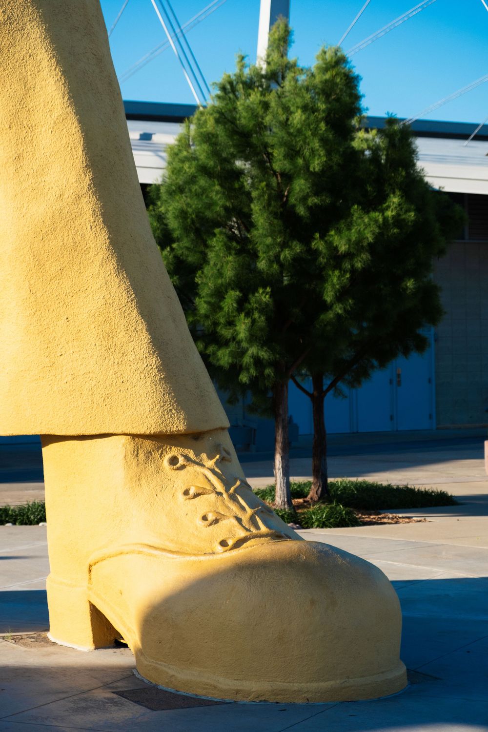 The Golden Driller Statue off Route 66 in Tulsa, OK. June 10, 2026. (David J. Manning)