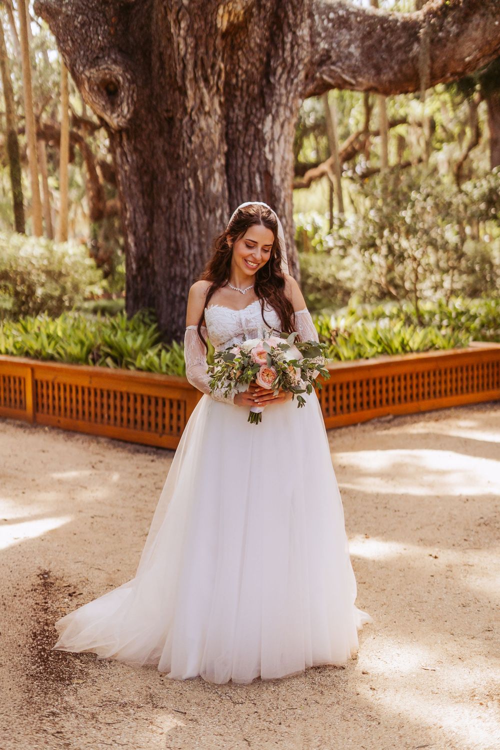 Washington Oaks Gardens State Park Wedding in Palm Coast, Florida. Bride and groom wedding photography portraits.