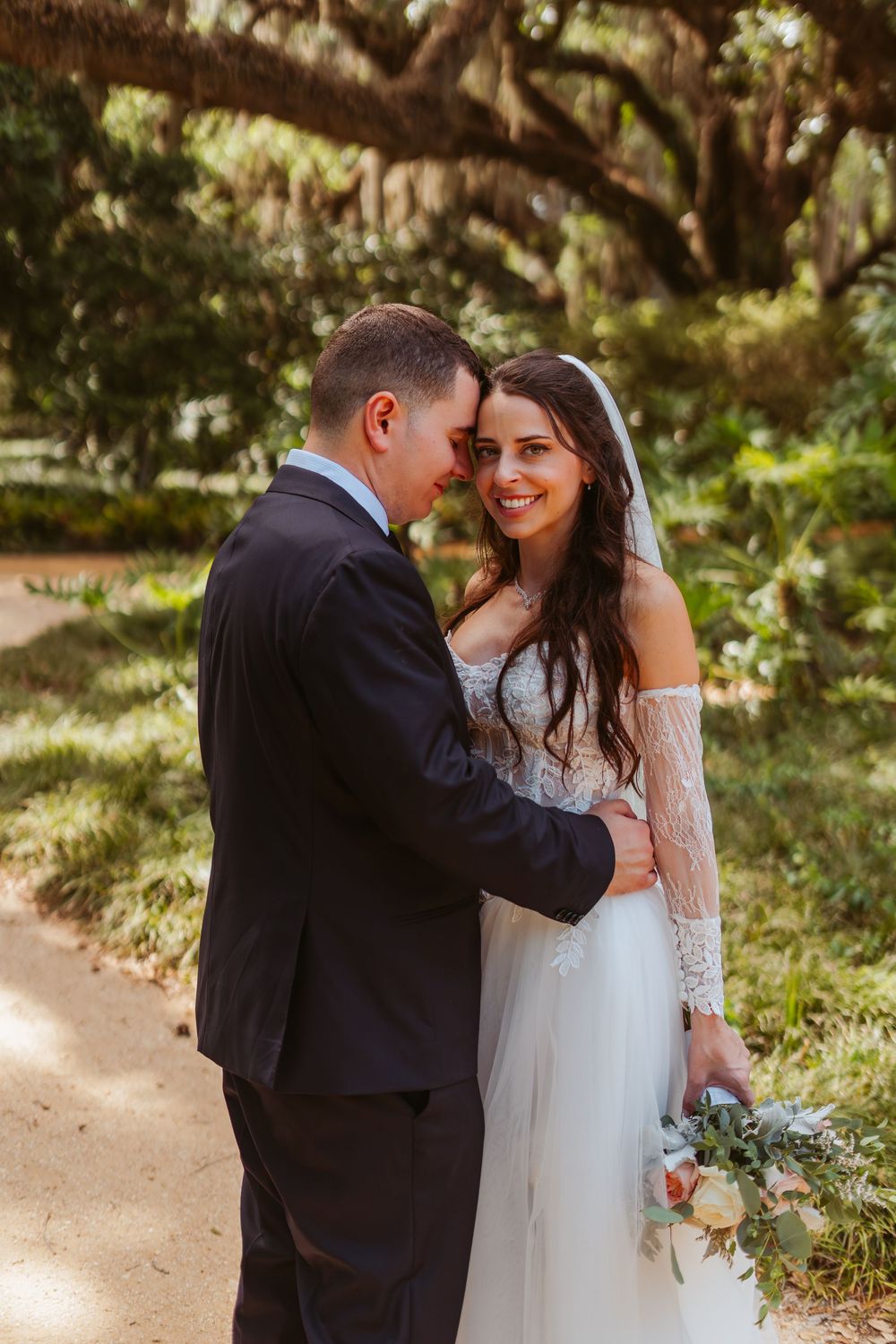 Washington Oaks Gardens State Park Wedding in Palm Coast, Florida. Bride and groom wedding photography portraits.