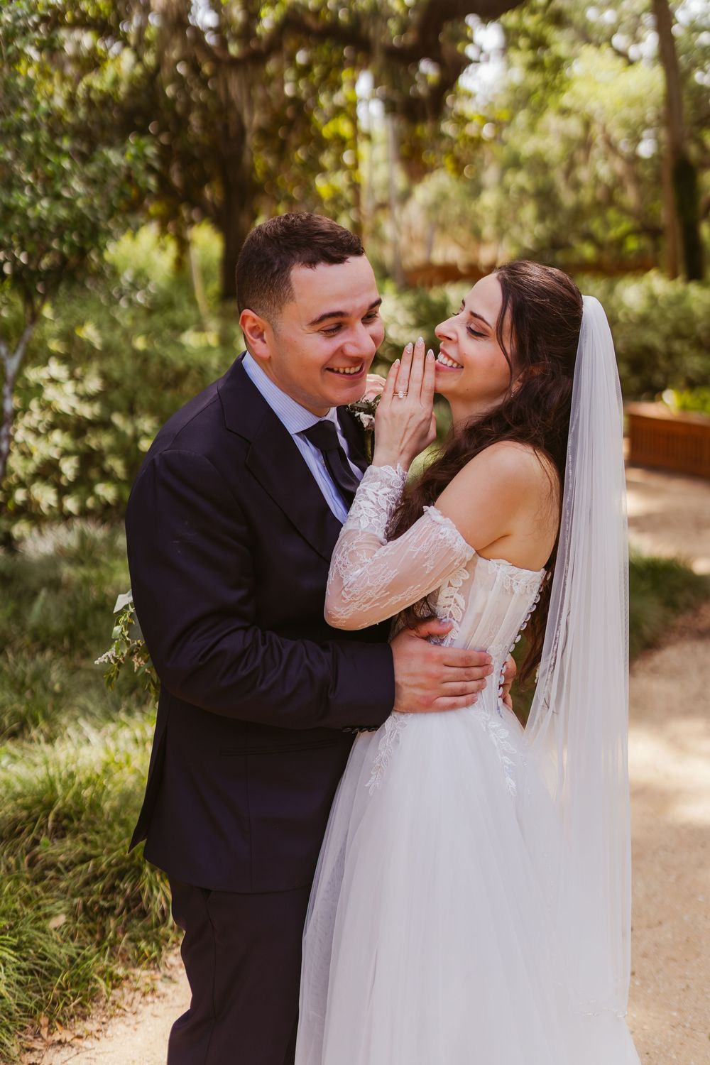 Washington Oaks Gardens State Park Wedding in Palm Coast, Florida. Bride and groom wedding photography portraits.