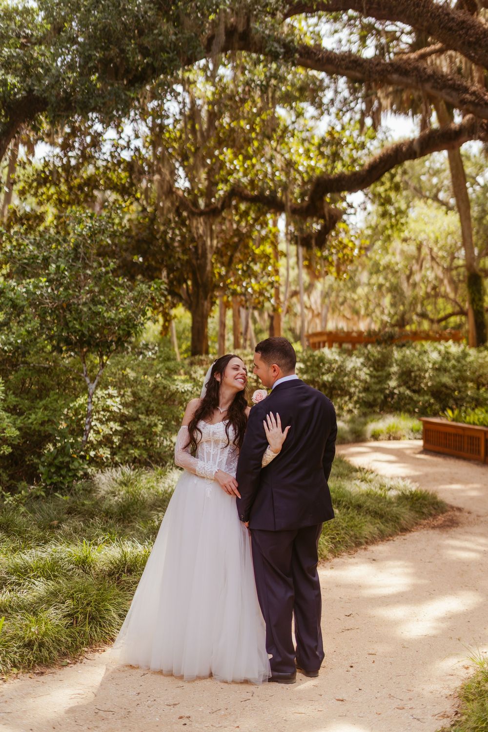 Washington Oaks Gardens State Park Wedding in Palm Coast, Florida. Bride and groom wedding photography portraits.