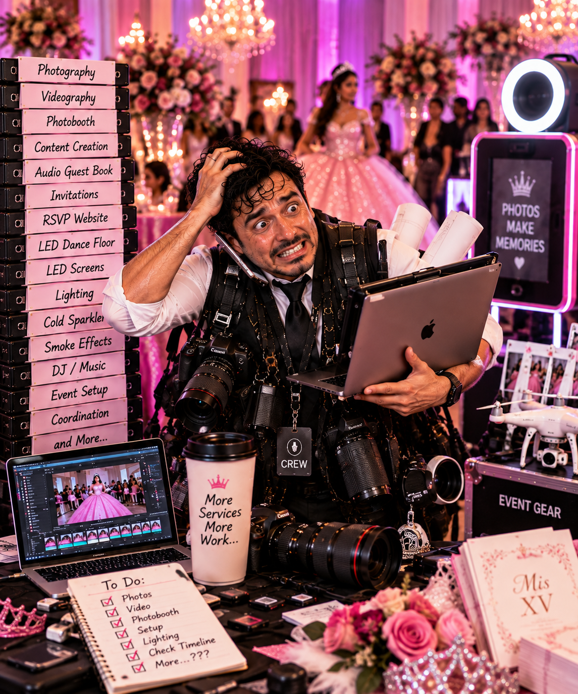 Mansfield quinceañera photographer provides quince photography, video and dedicated photobooth service for Dallas Fort Worth celebrations
