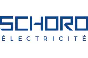 Schoro Électricité company logo featuring bold blue text on a white background.