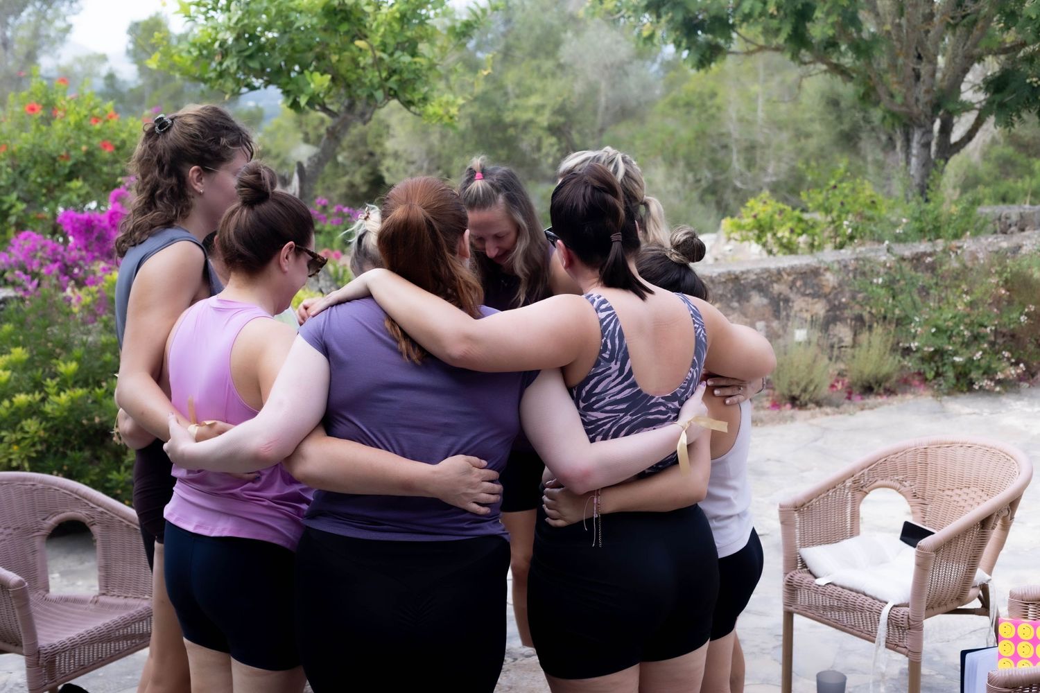 Women in women's retreat, photography for wellness brands and wellness retreats