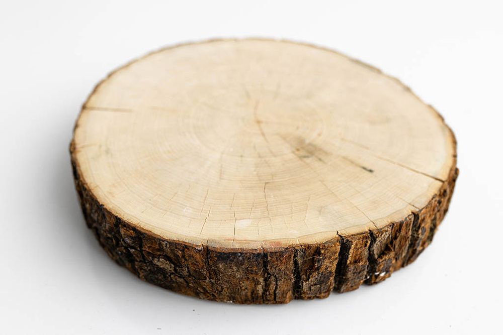 Wood cake stand for timeless 1st birthday photos.